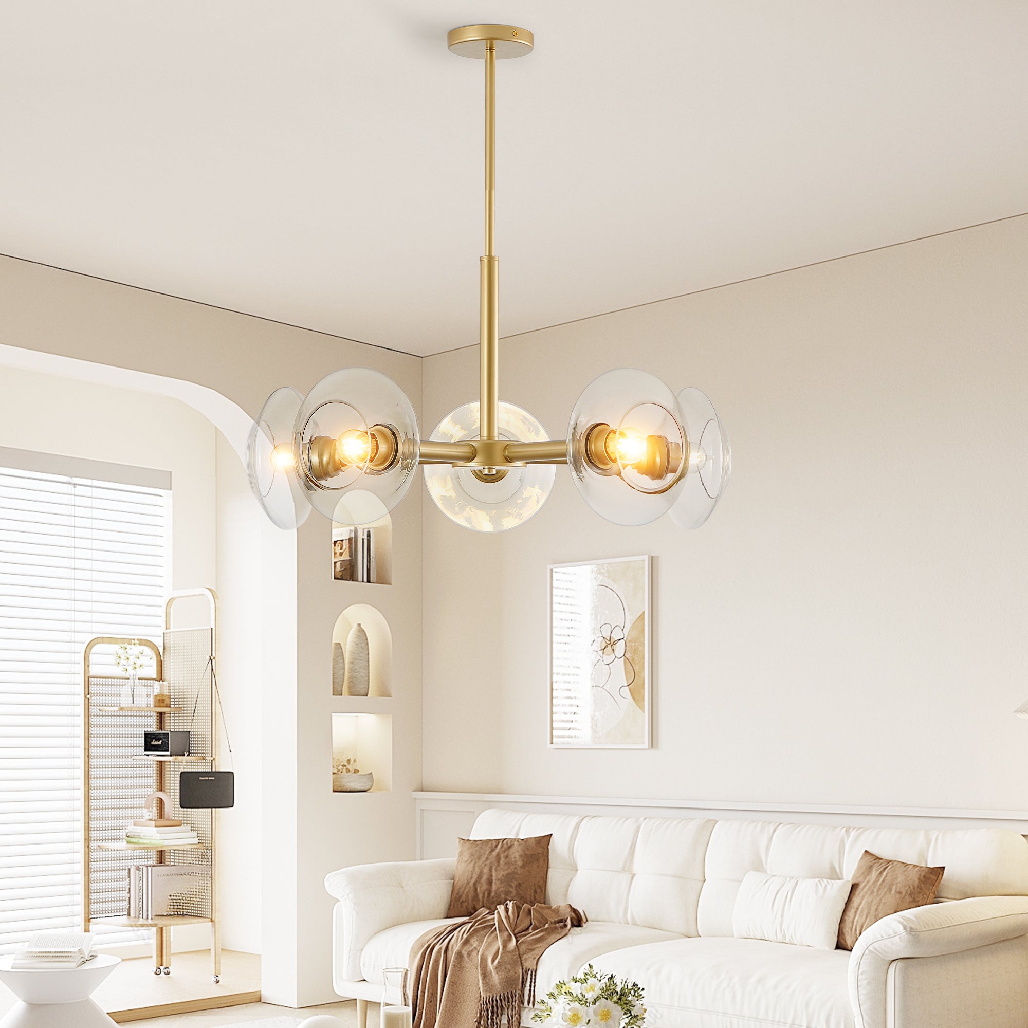 Aenor Gold Sputnik Chandelier