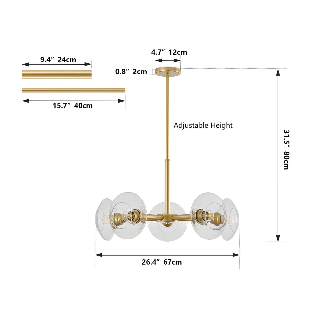 Aenor Gold Sputnik Chandelier