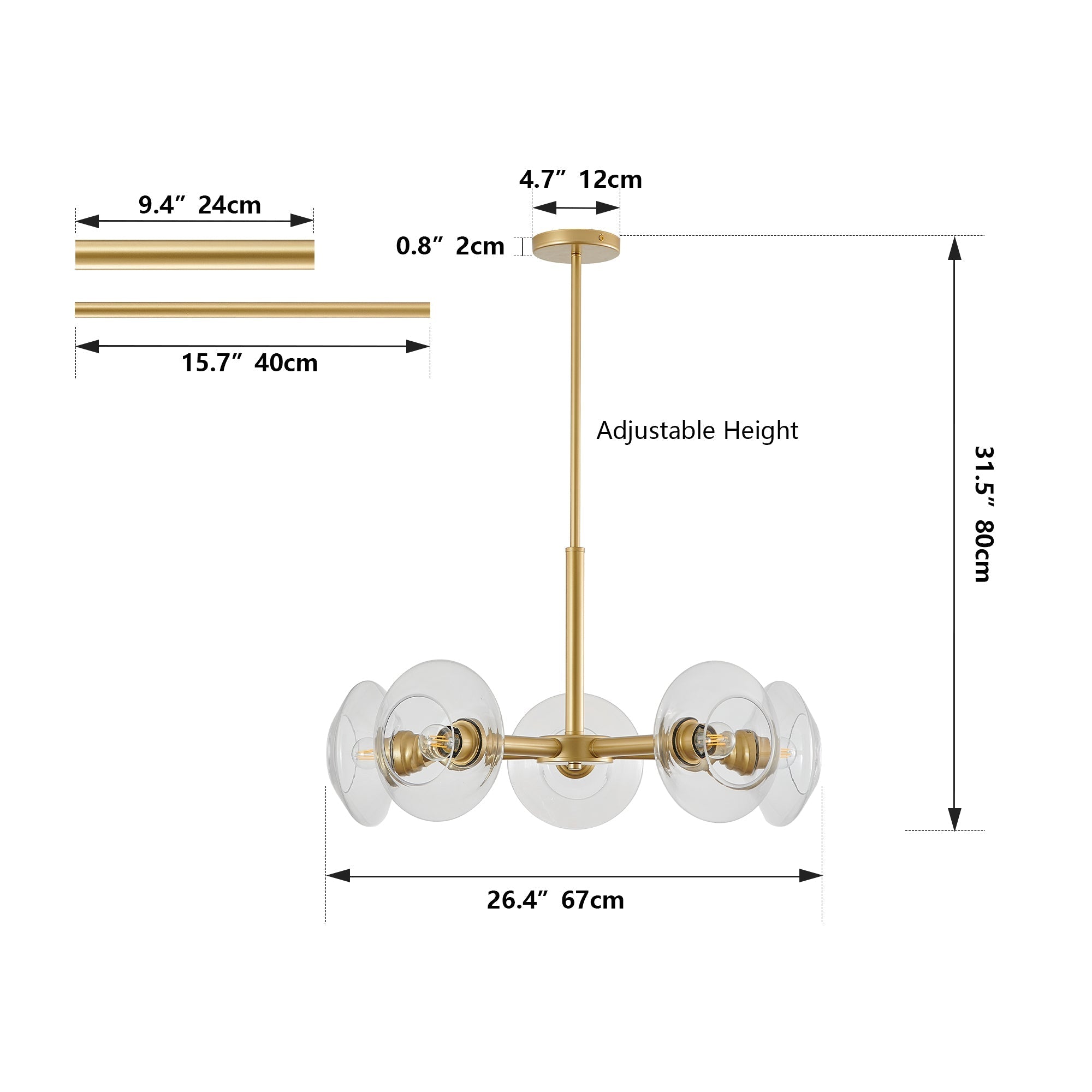 Aenor Gold Sputnik Chandelier