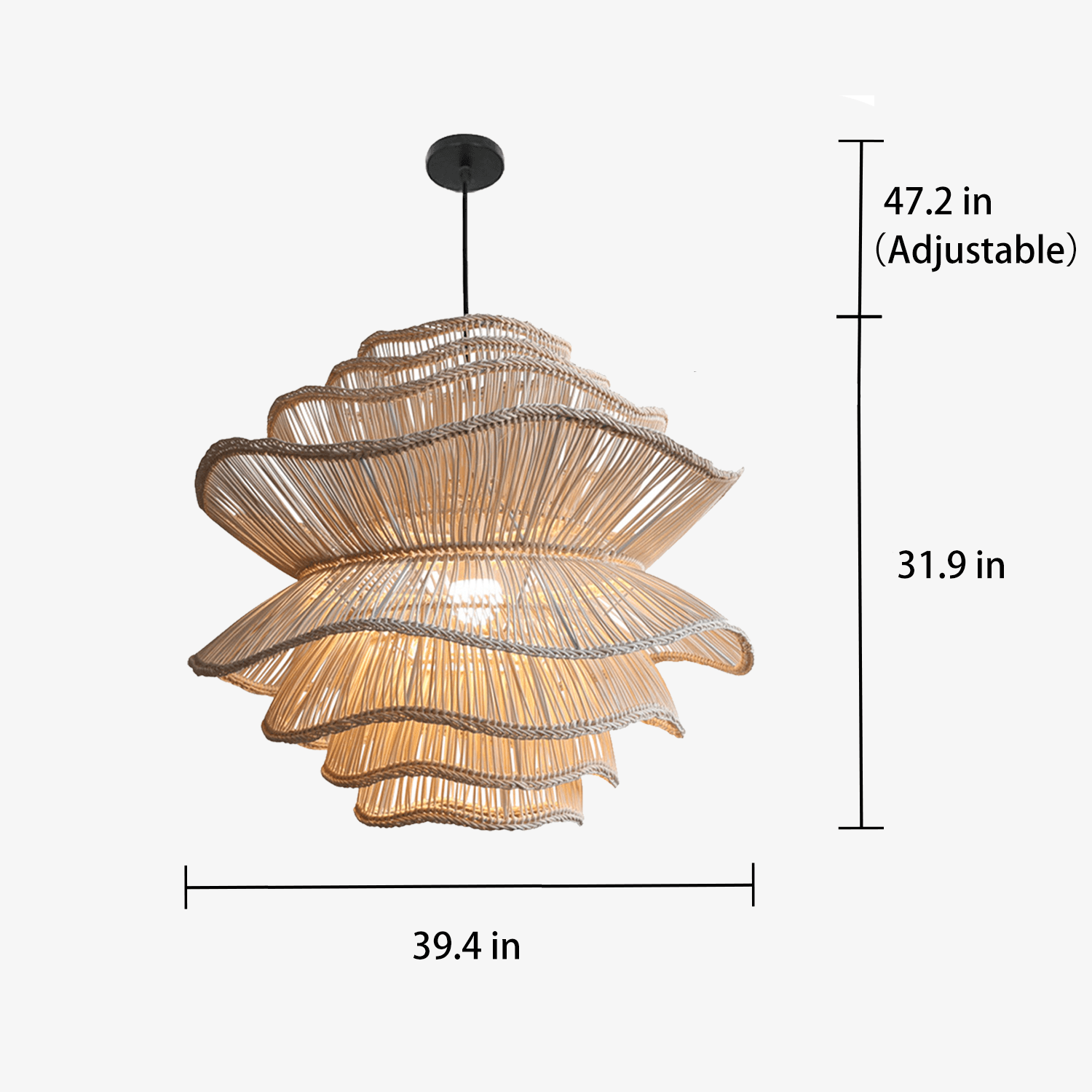 Afterglow Rattan Woven Pendant Light - ZozHome
