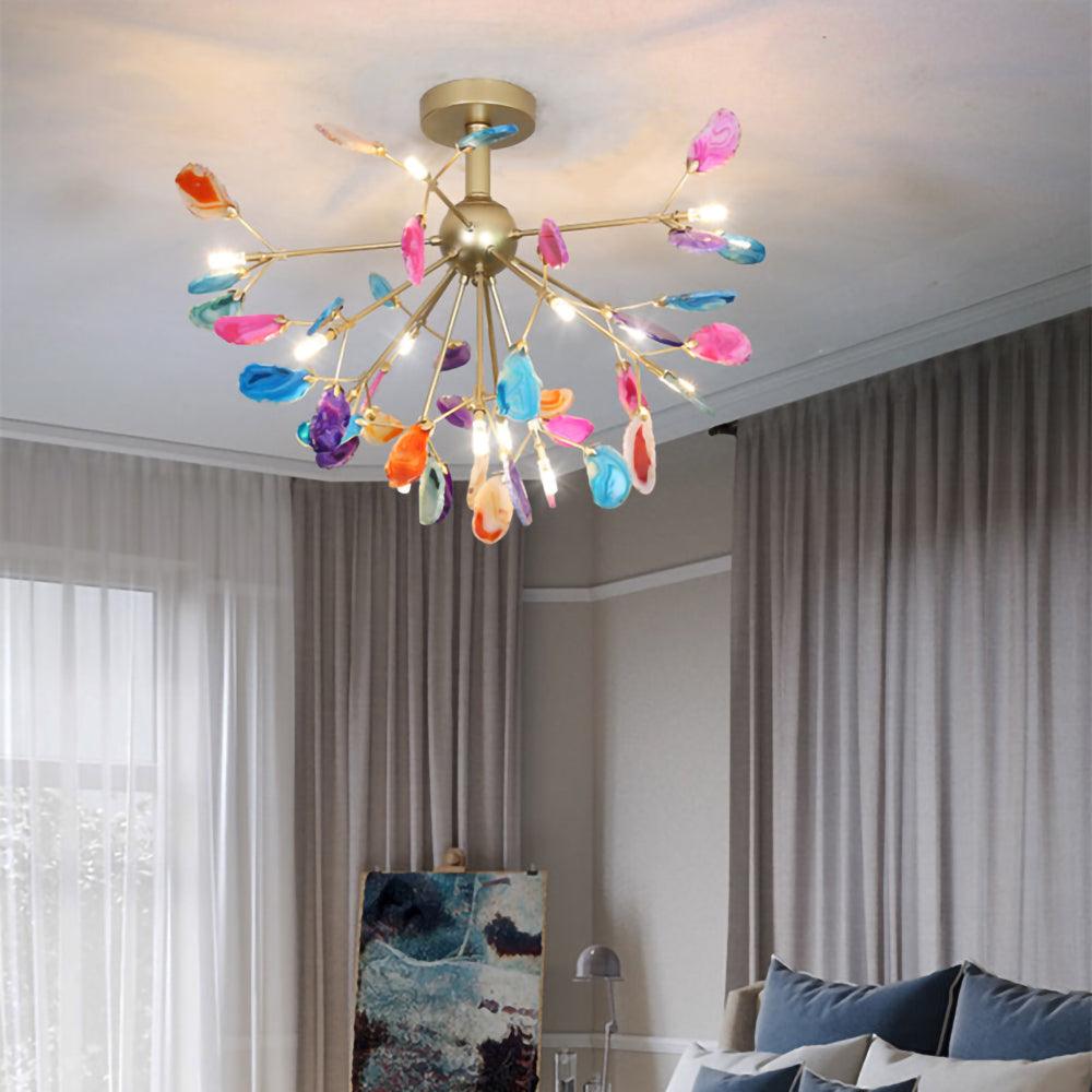 Agate Slices Chandelier