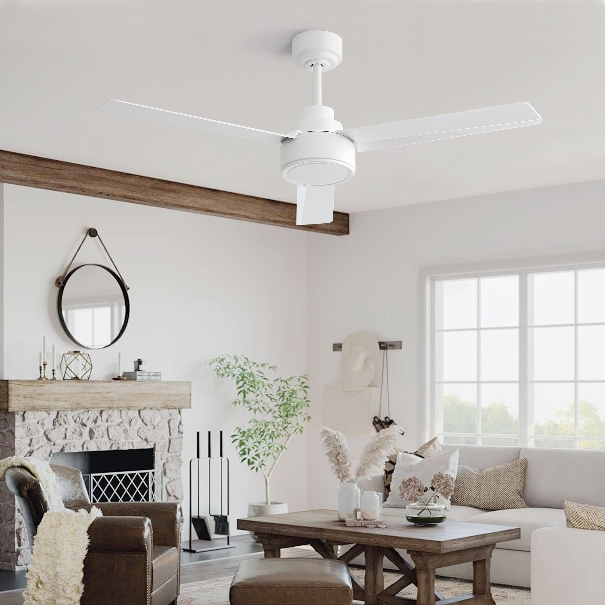 Alderwood Farmhouse Style Ceiling Fan Light