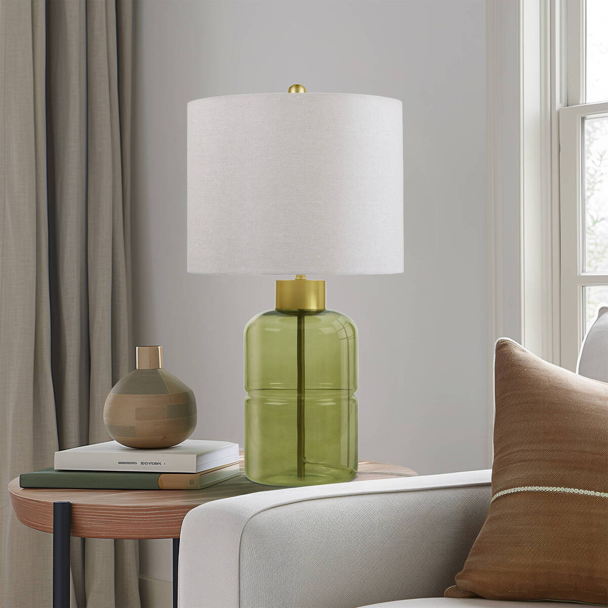 Aqua Serenity Green Glass Table Lamp