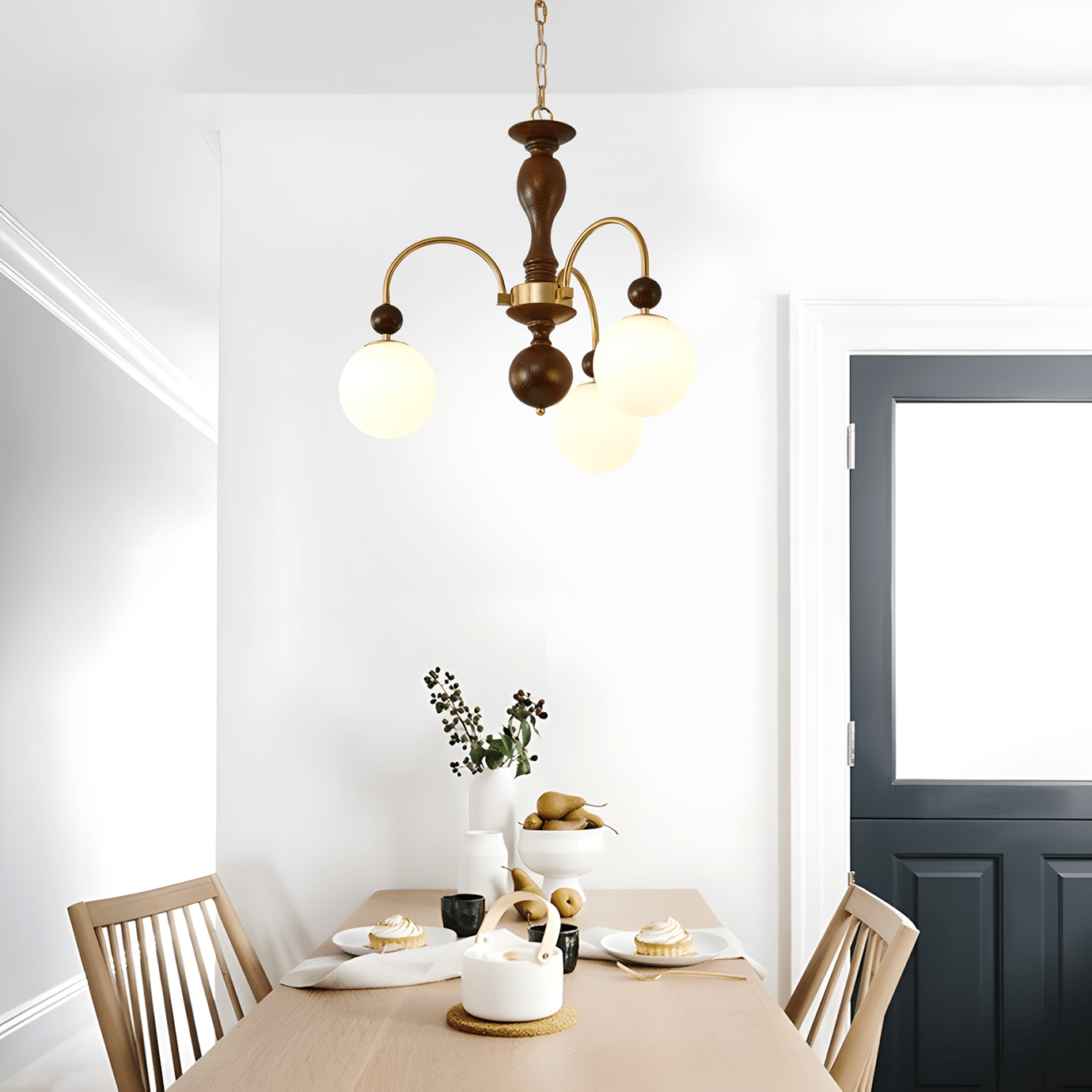 Archway Walnut Color Chandelier