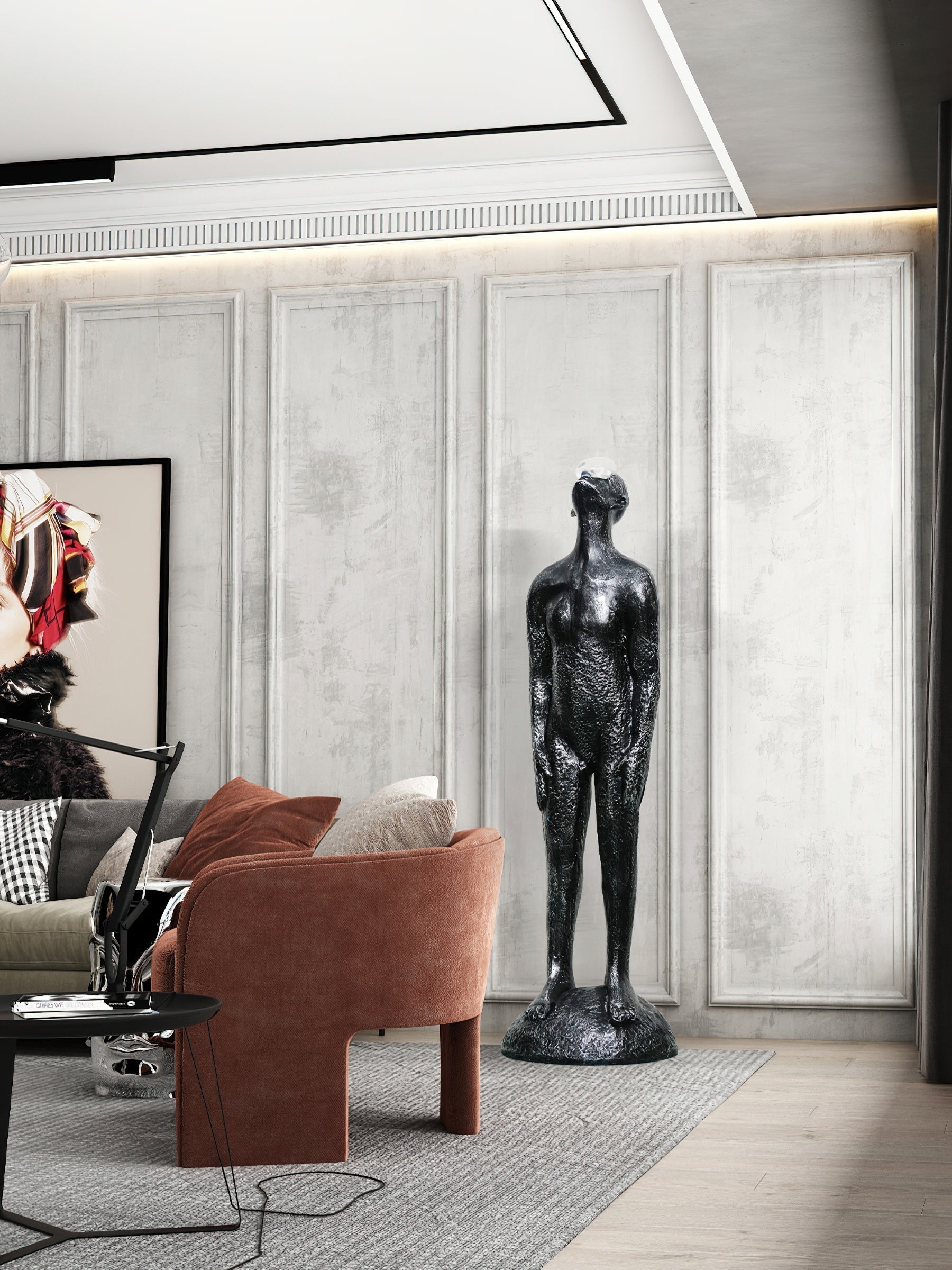 Atlas Guardian Sculpture Floor Ornaments