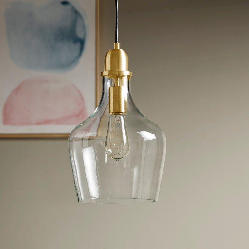 Auburn Bell Glass Pendant Light