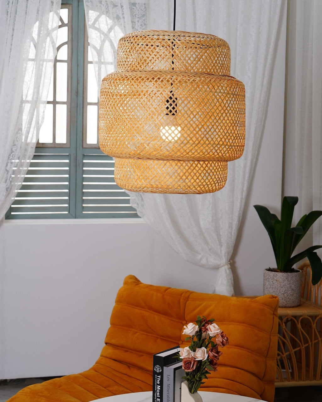Bamboo Weaving Pendant Light