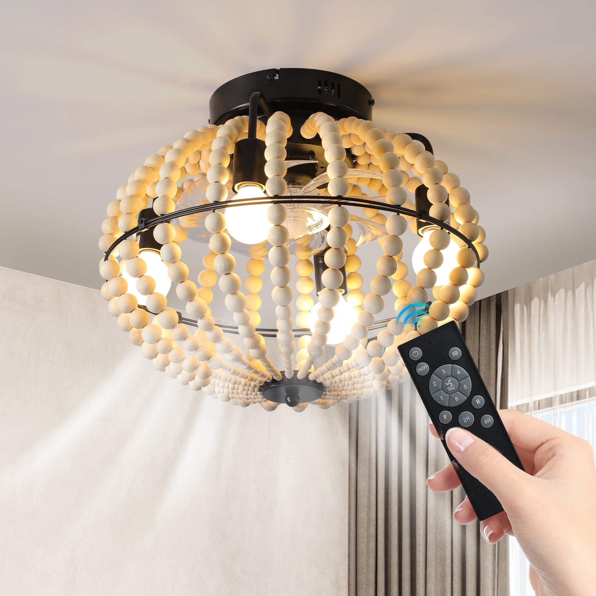 Beaded Fan Light