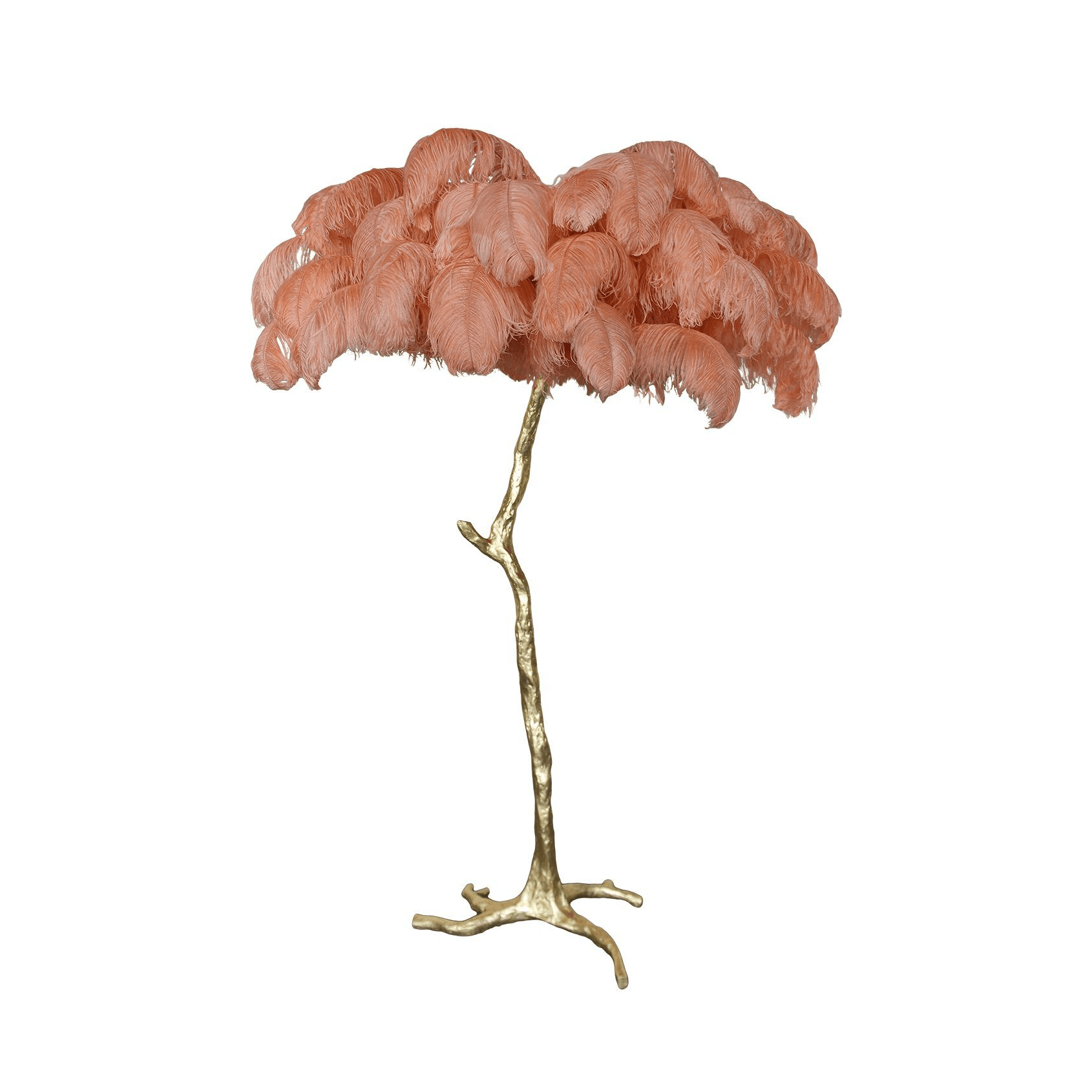 Beautiful Feather Brass Floor Lamp - ZozHome