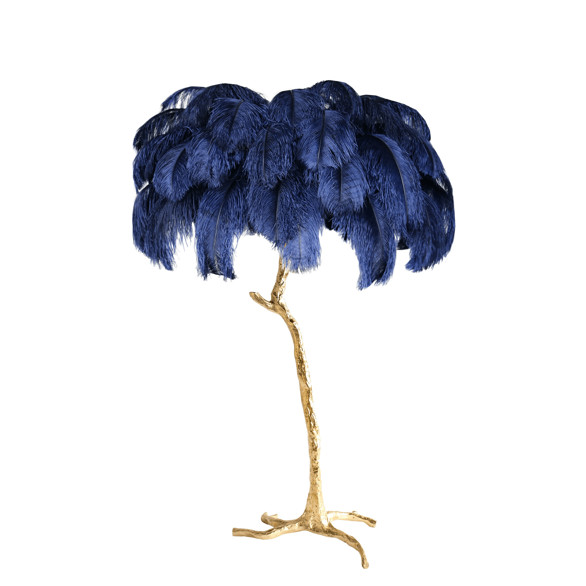Beautiful Feather Brass Floor Lamp - ZozHome