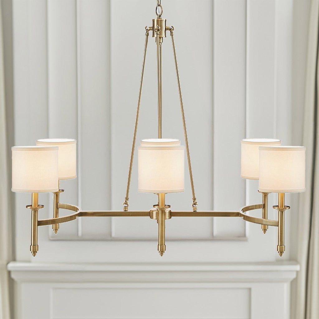 Bedford Antique Gold 6-Light Chandelier
