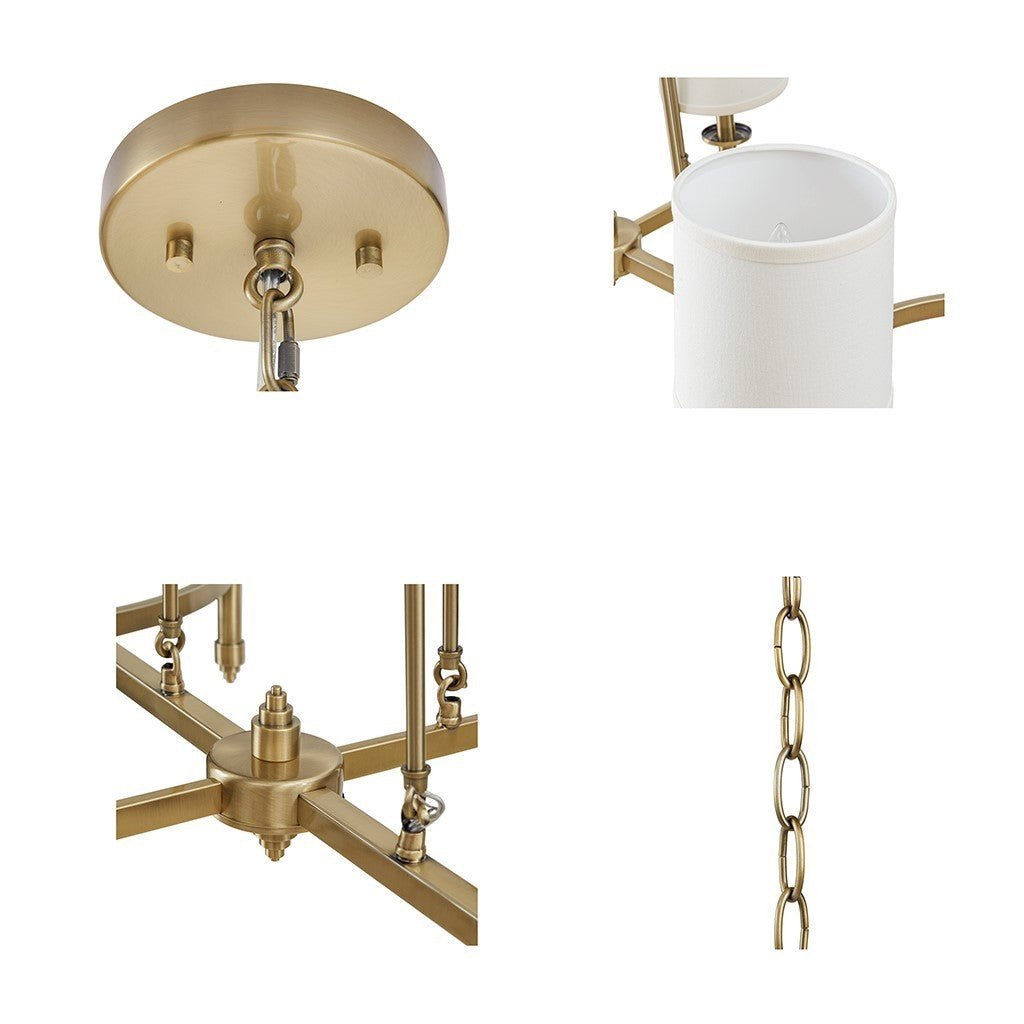 Bedford Antique Gold 6-Light Chandelier