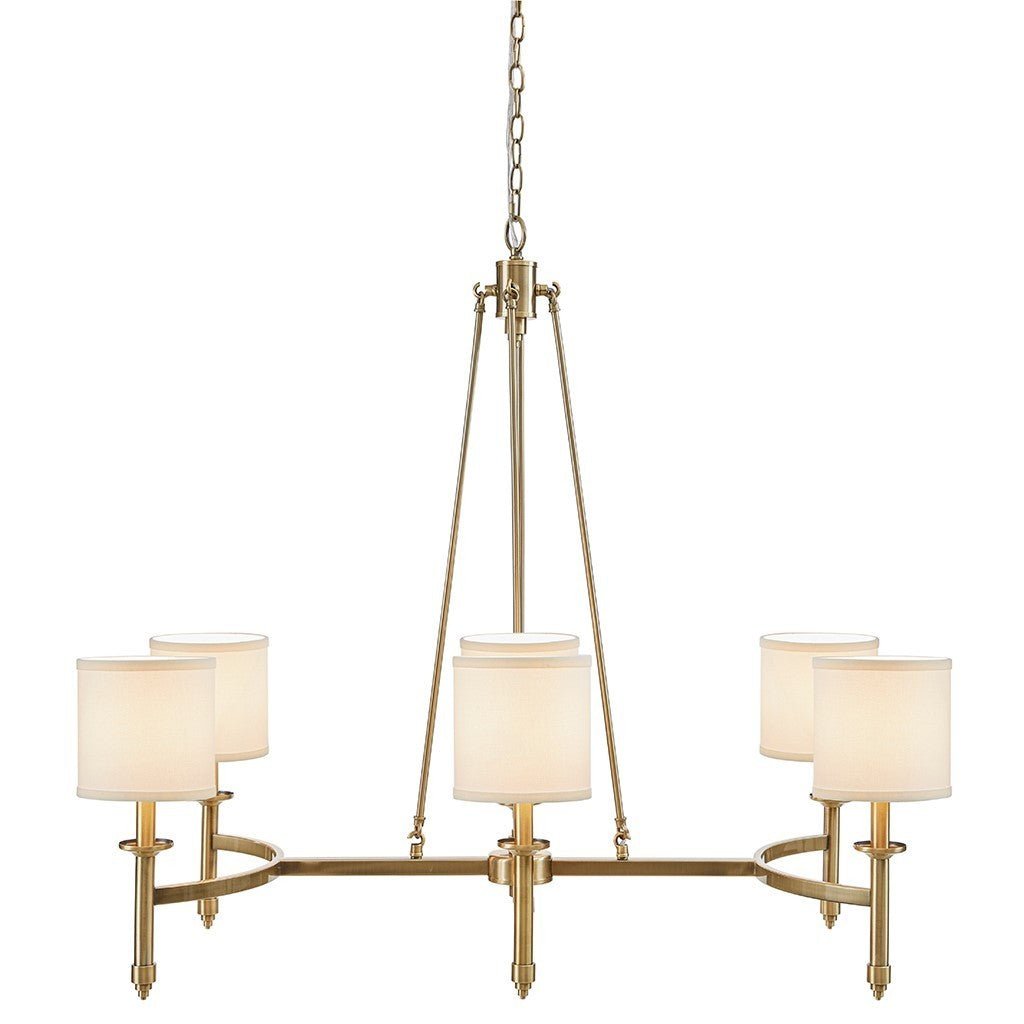 Bedford Antique Gold 6-Light Chandelier