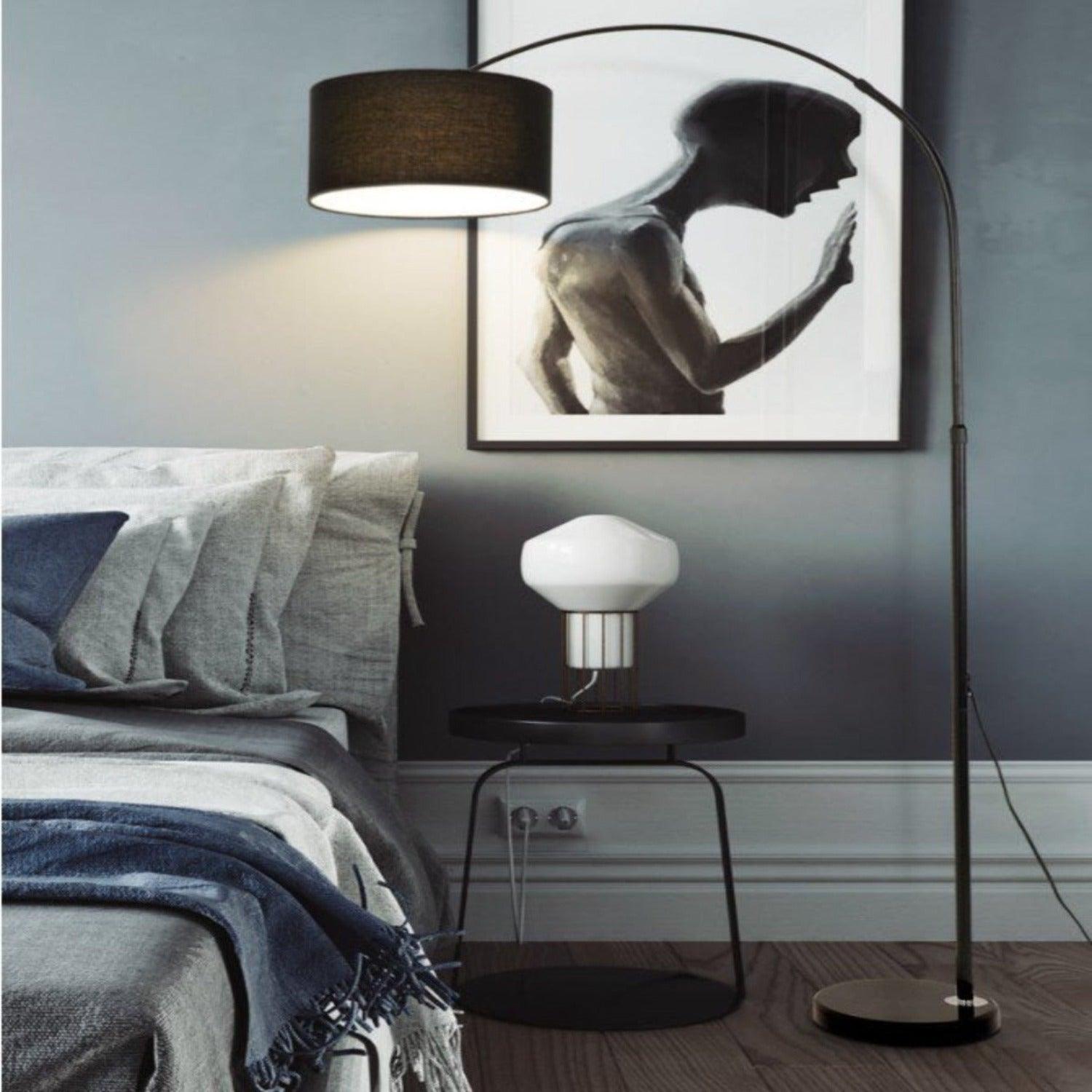 Black Arc Floor Lamp