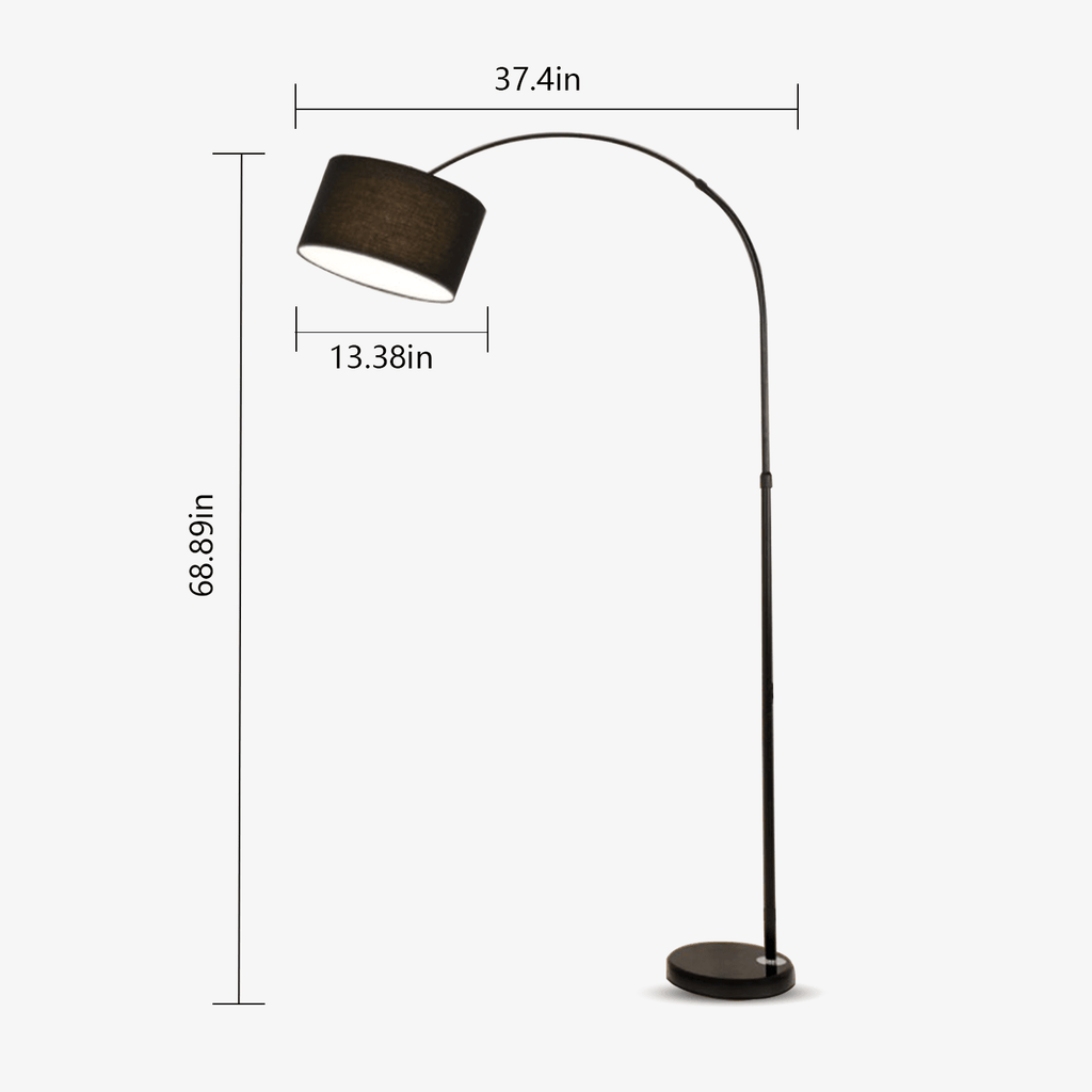 Black Arc Floor Lamp