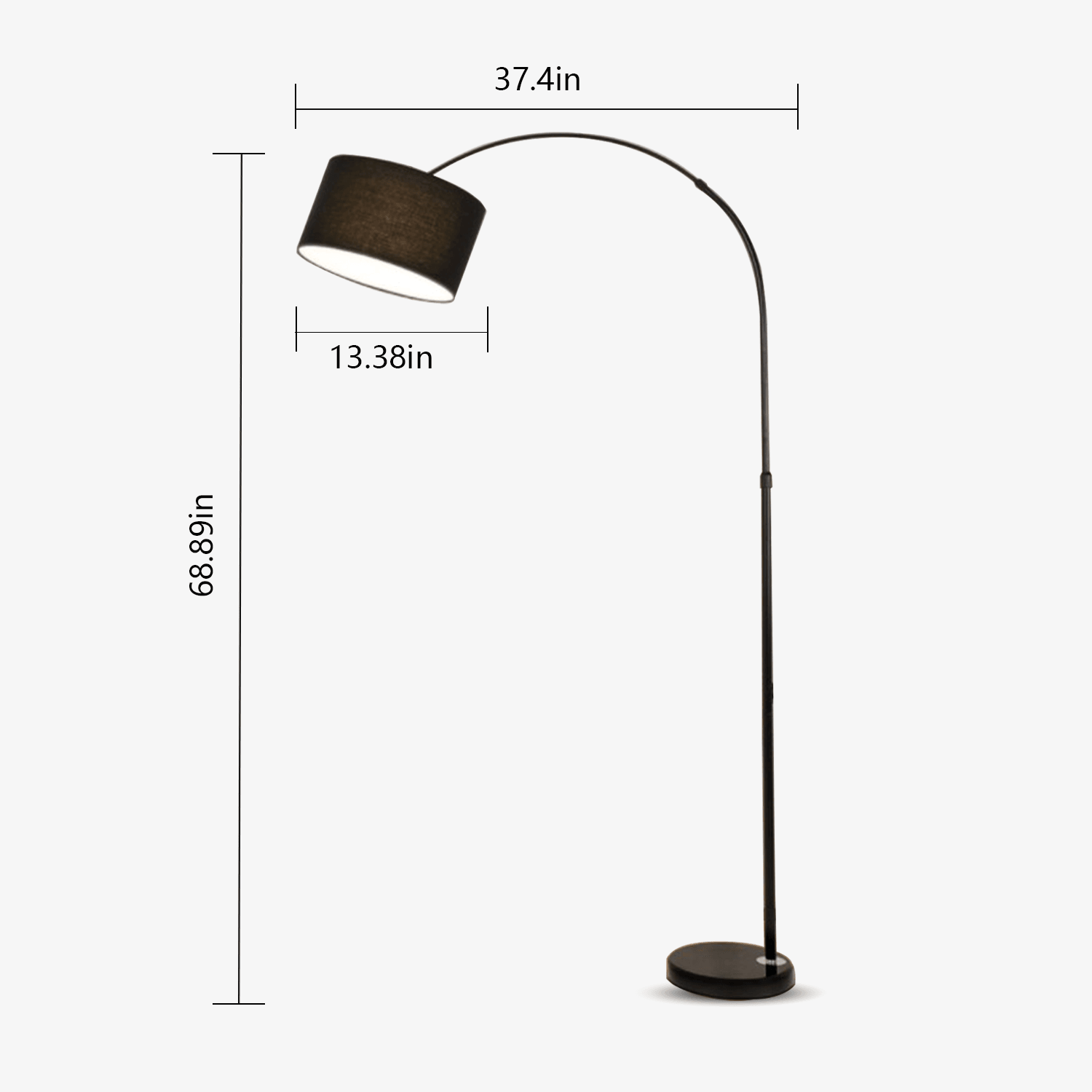 Black Arc Floor Lamp