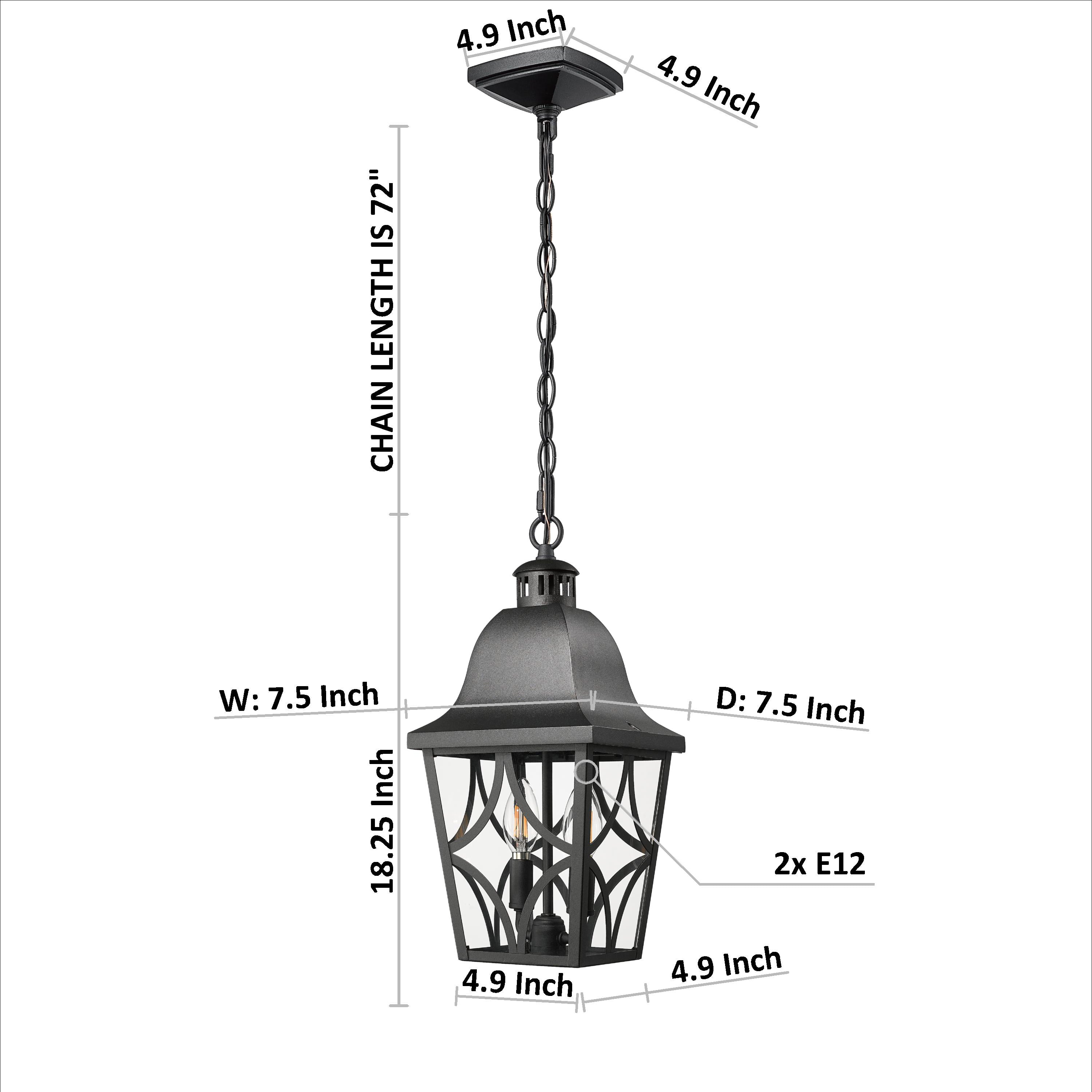 Black Elegance Outdoor Pendant Light