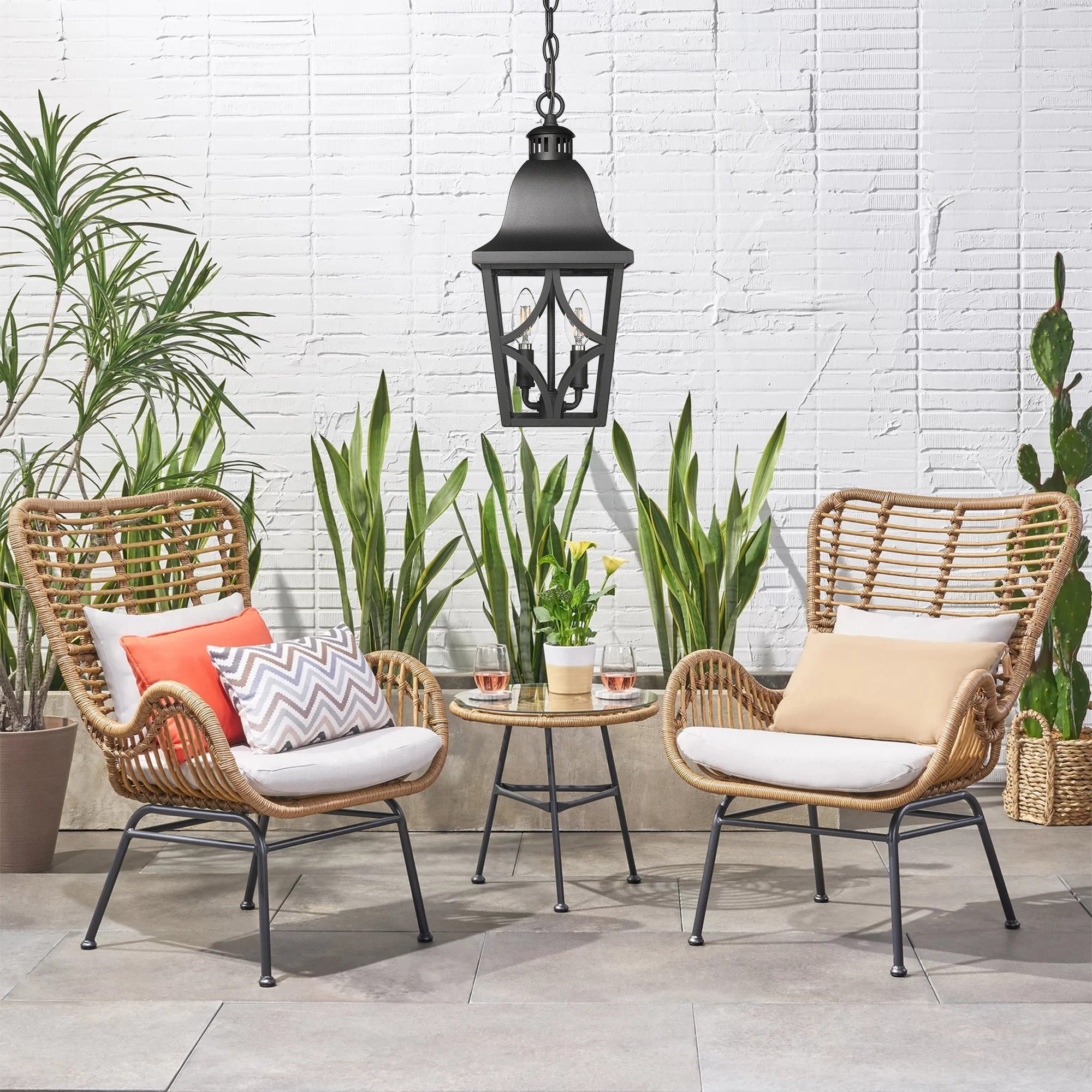 Black Elegance Outdoor Pendant Light