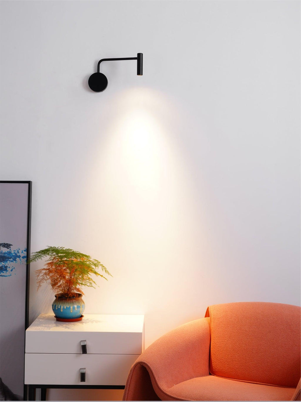 Black Simplicity LED Wall Lamp