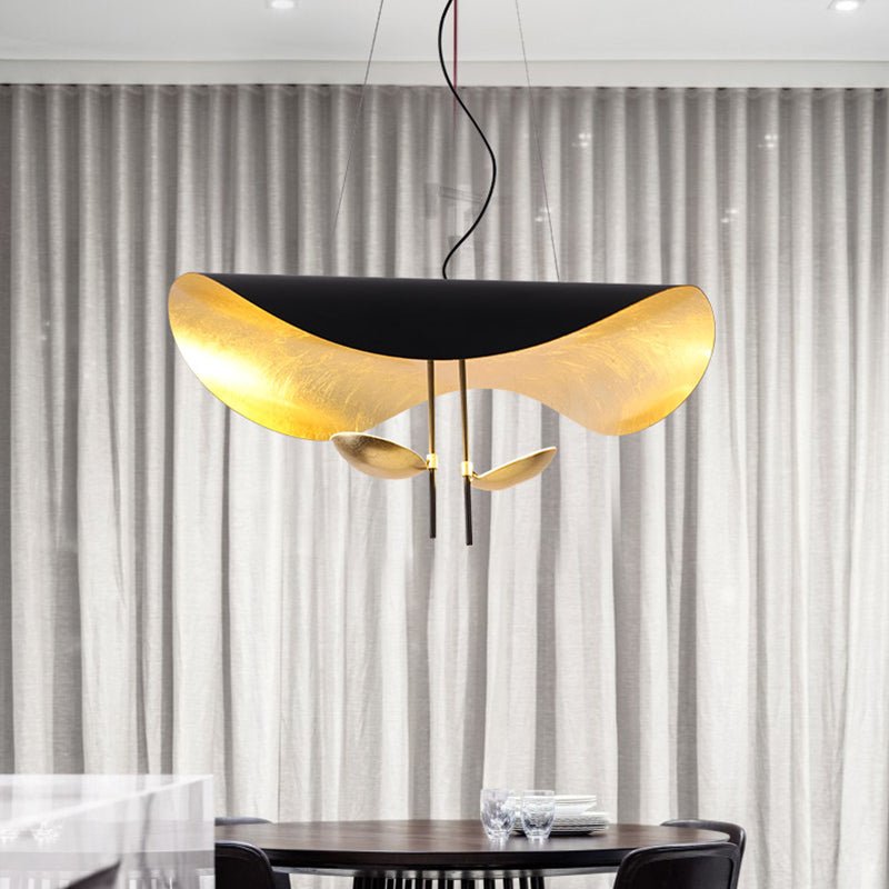 Black Wheel Pendant Light