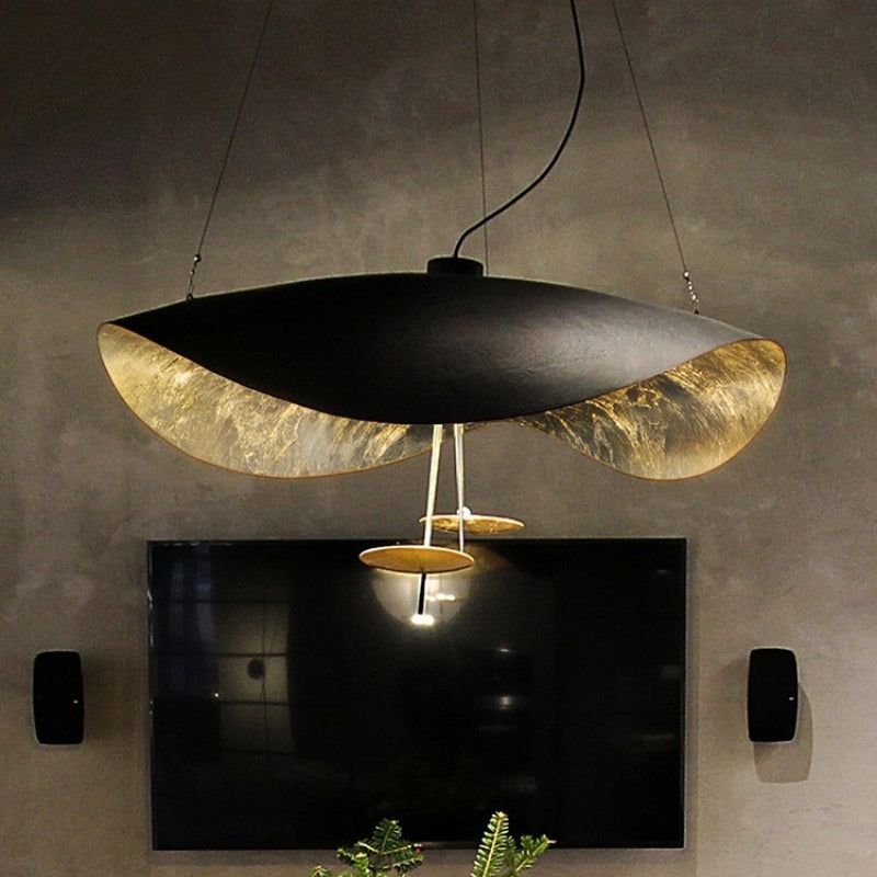 Black Wheel Pendant Light