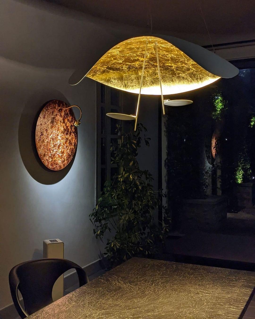 Black Wheel Pendant Light