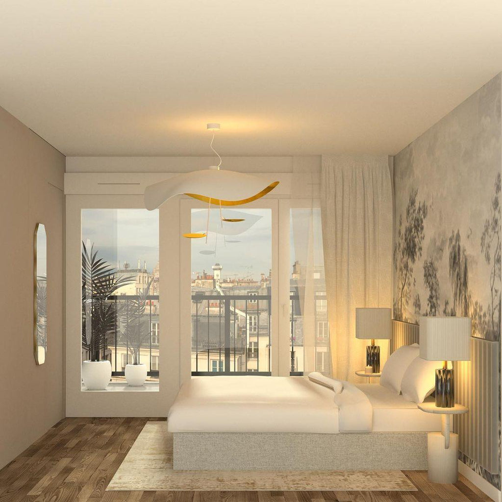 Black Wheel Pendant Light