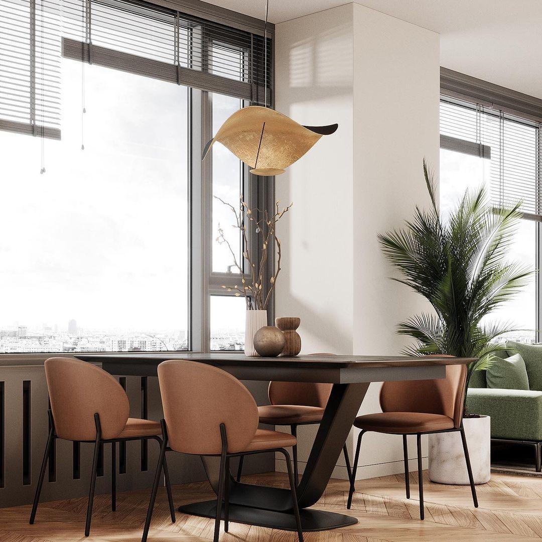 Black Wheel Pendant Light