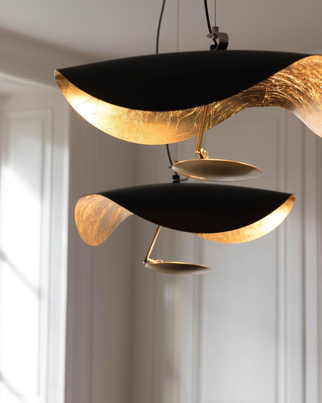 Black Wheel Pendant Light