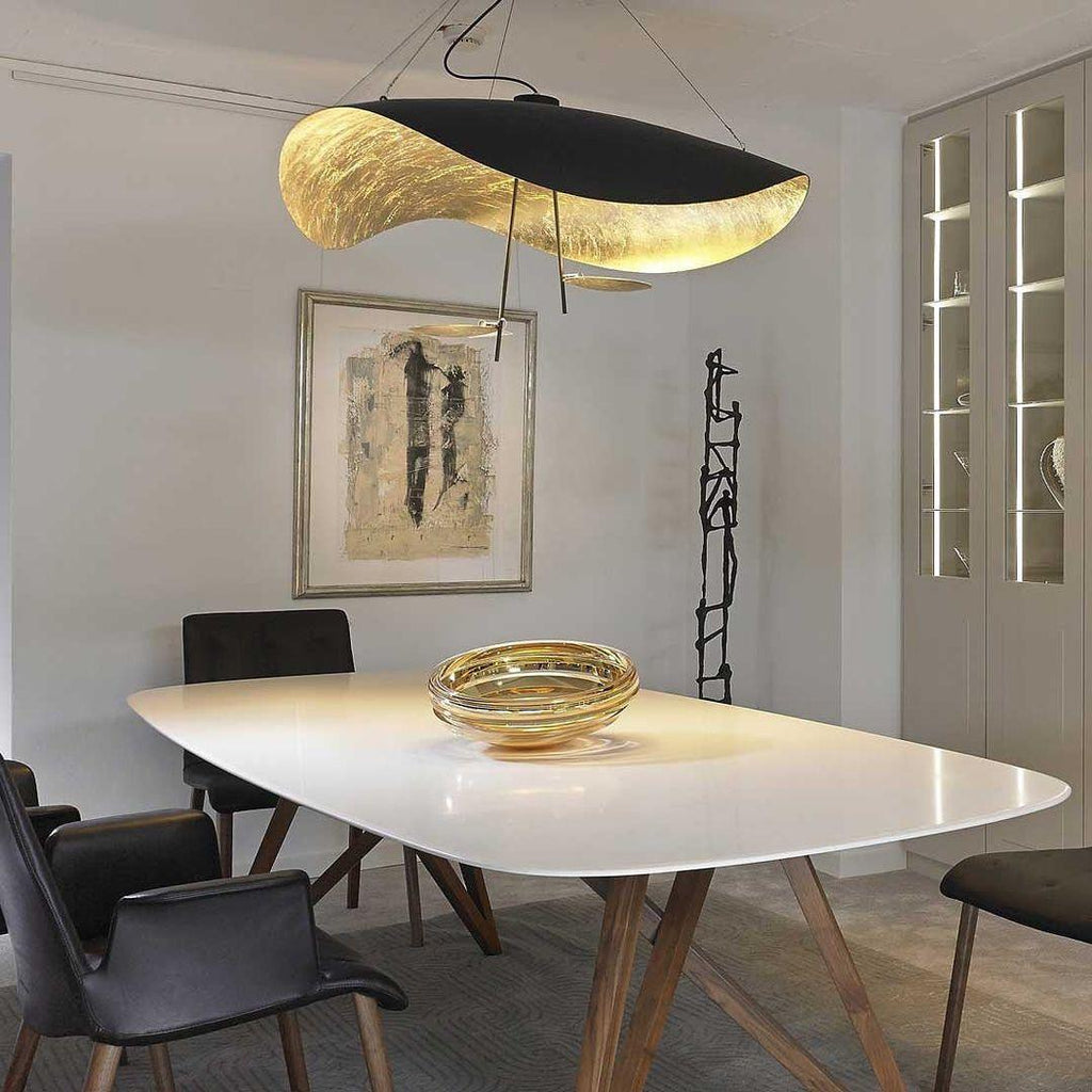 Black Wheel Pendant Light
