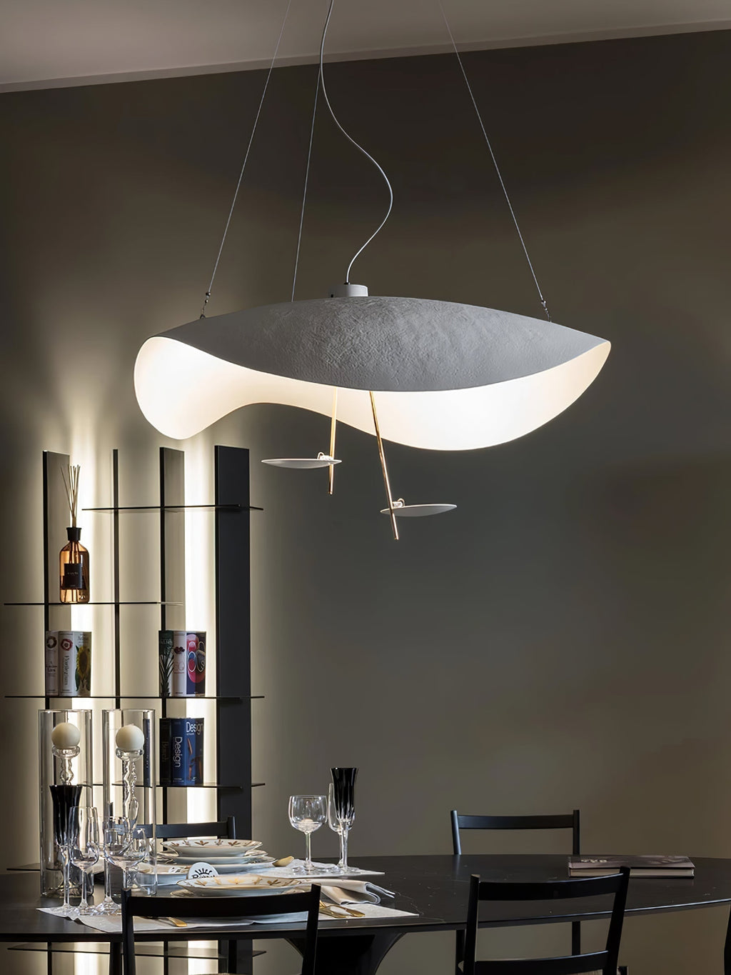 Black Wheel Pendant Light