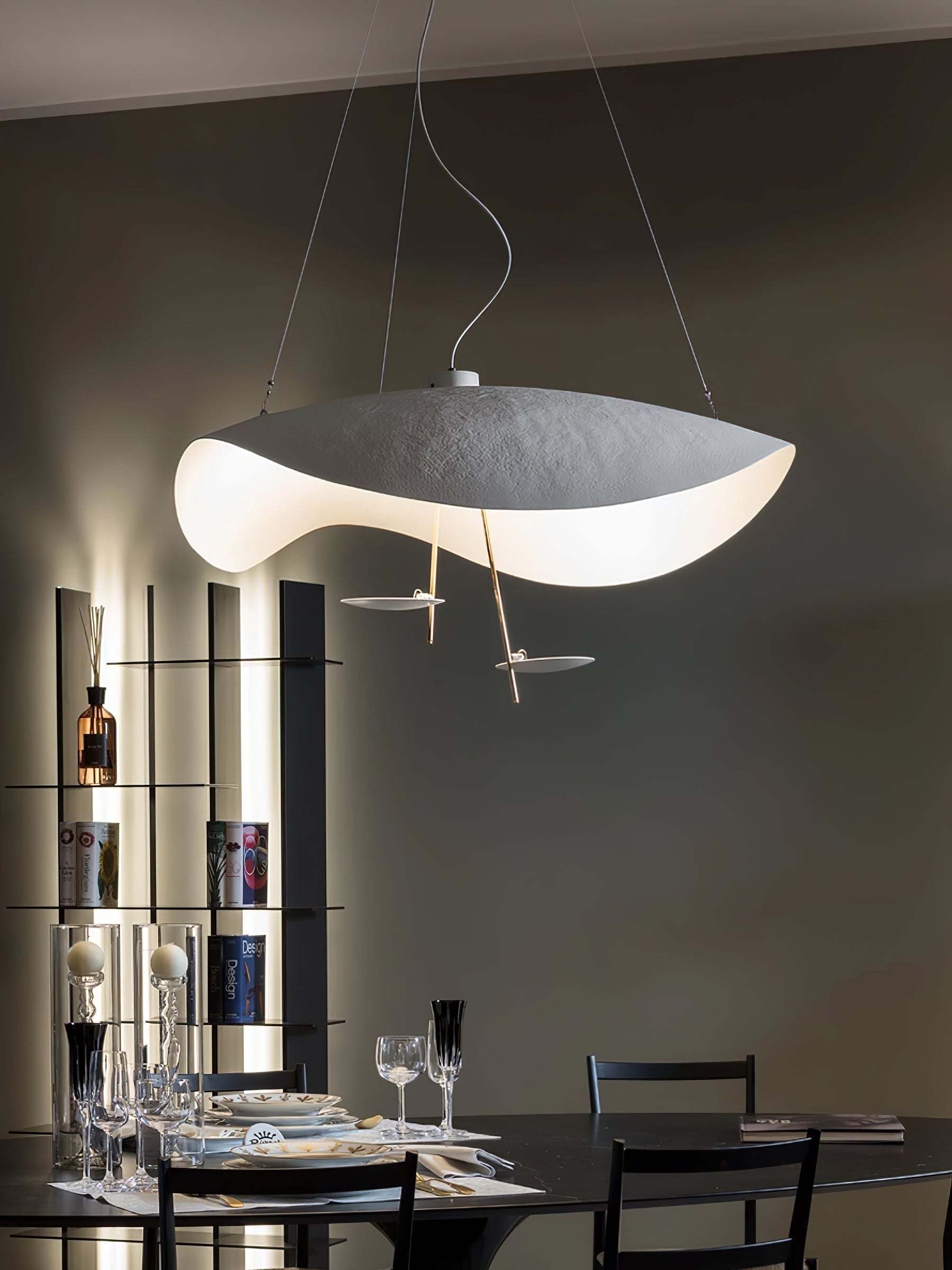 Black Wheel Pendant Light