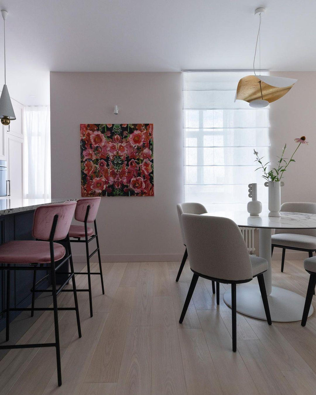 Black Wheel Pendant Light