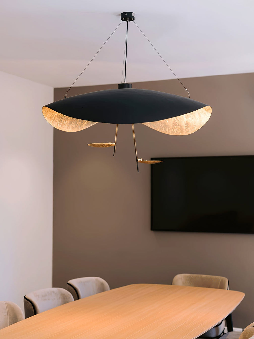 Black Wheel Pendant Light