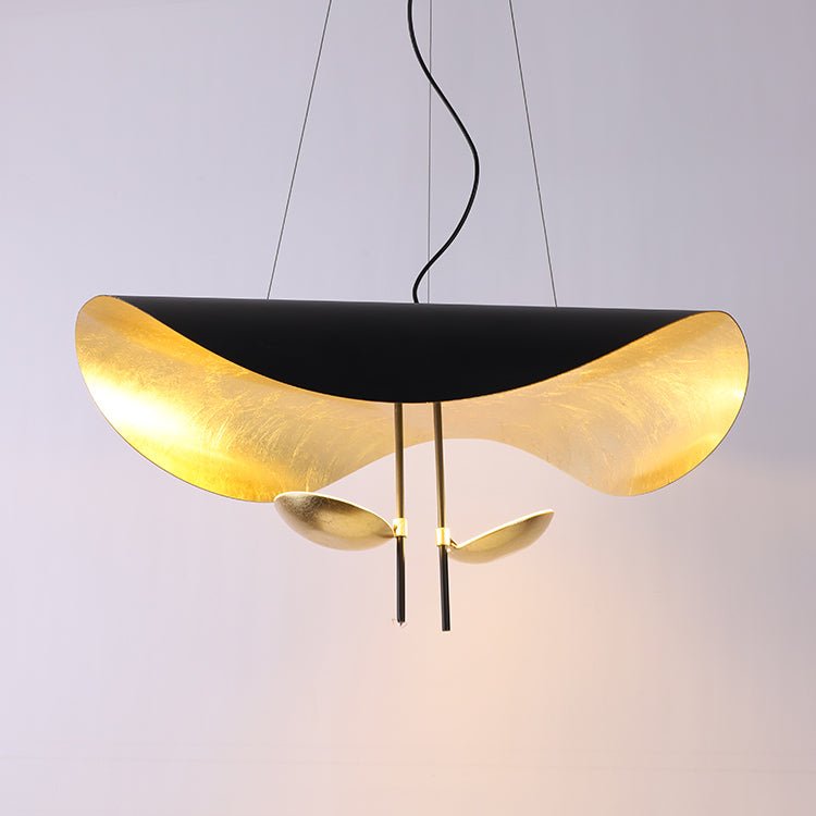 Black Wheel Pendant Light