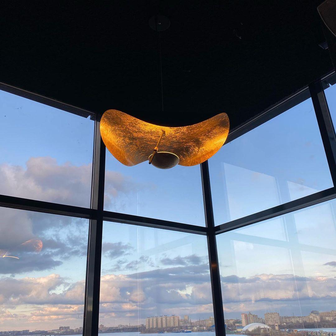 Black Wheel Pendant Light