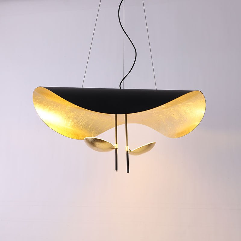 Black Wheel Pendant Light