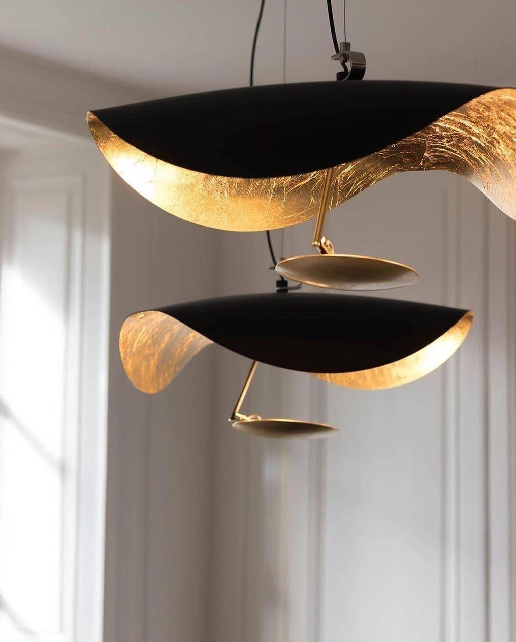 Black Wheel Pendant Light
