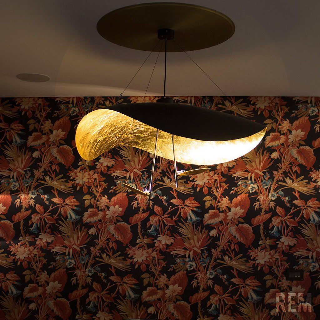 Black Wheel Pendant Light