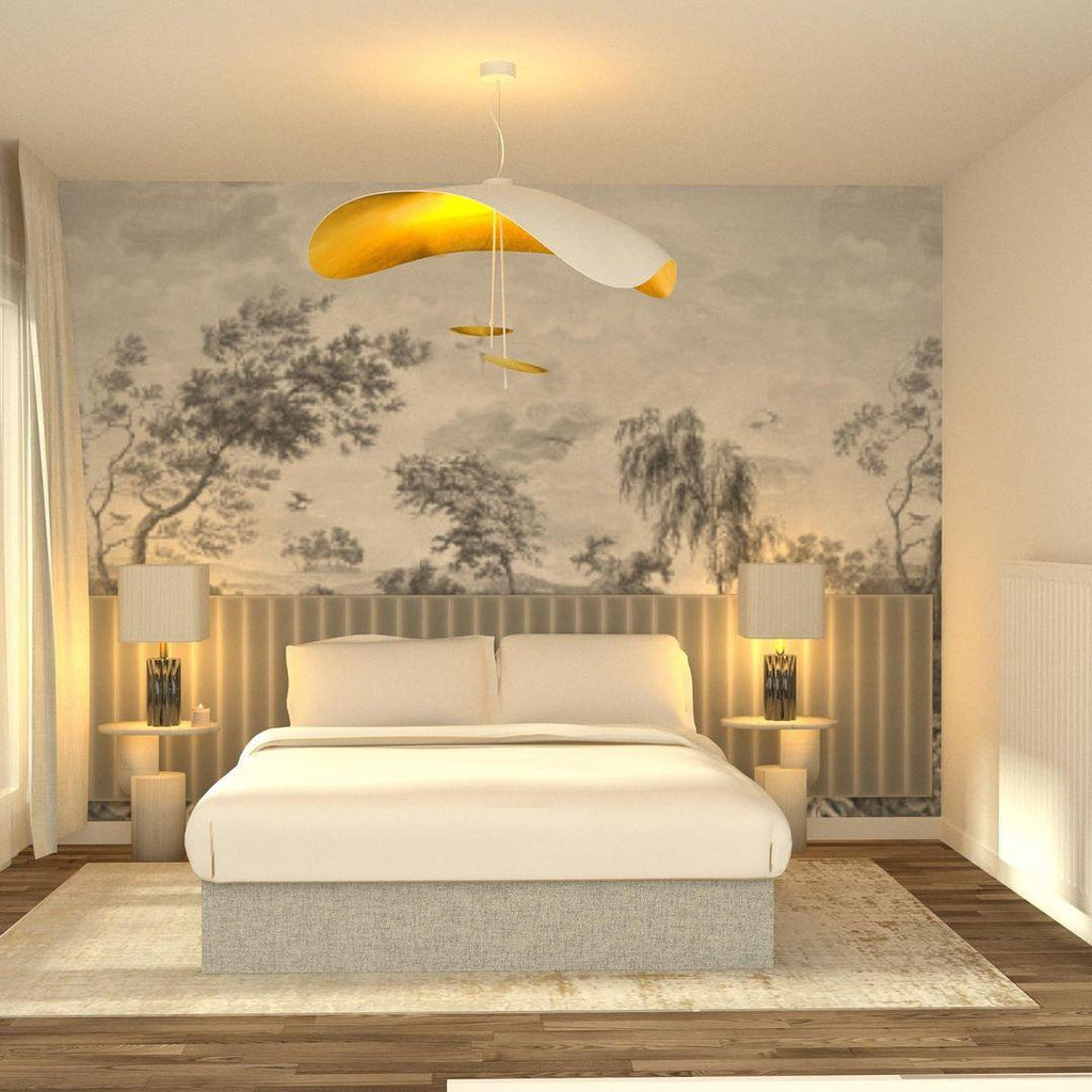 Black Wheel Pendant Light