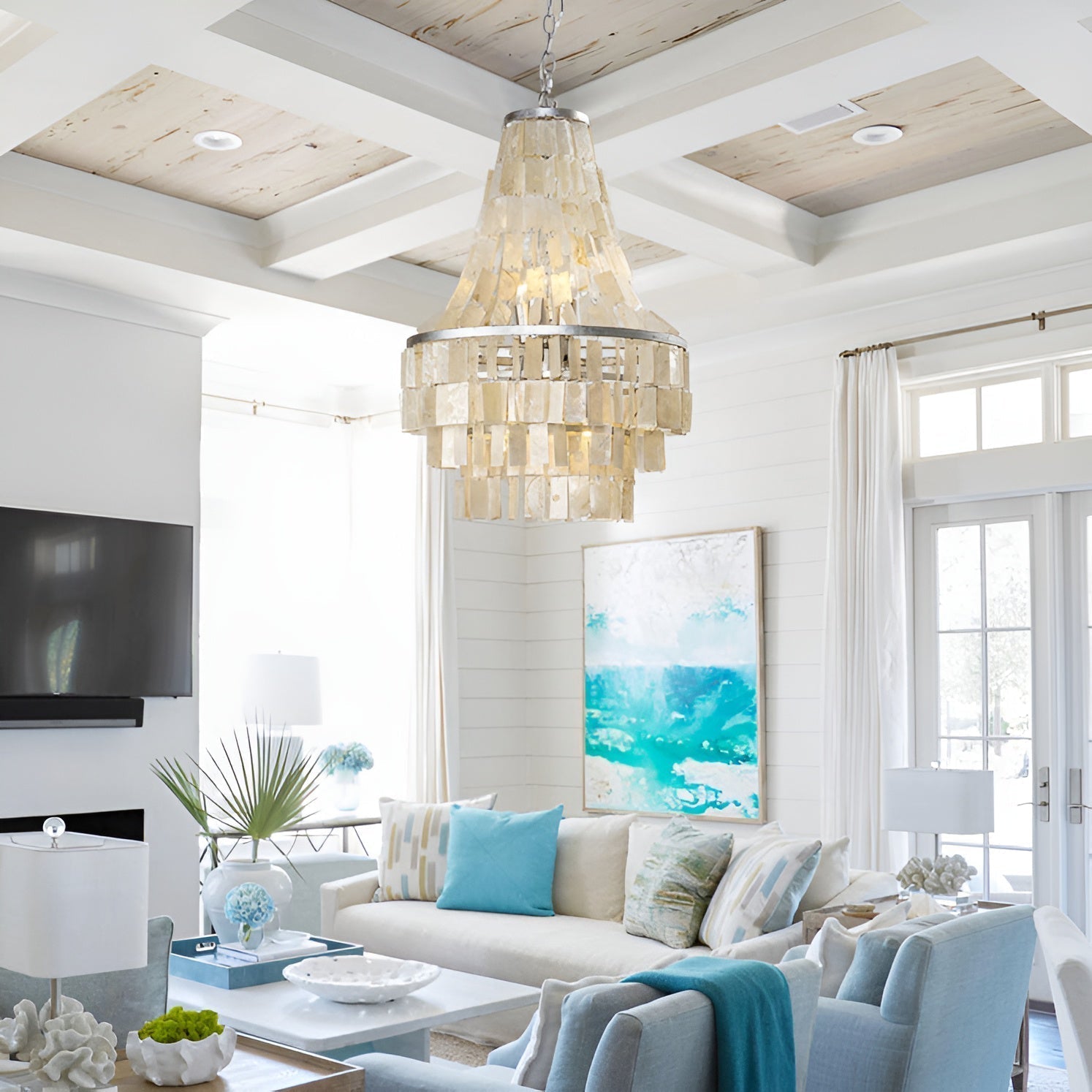 Boho Shell Tiered Chandelier - ZozHome