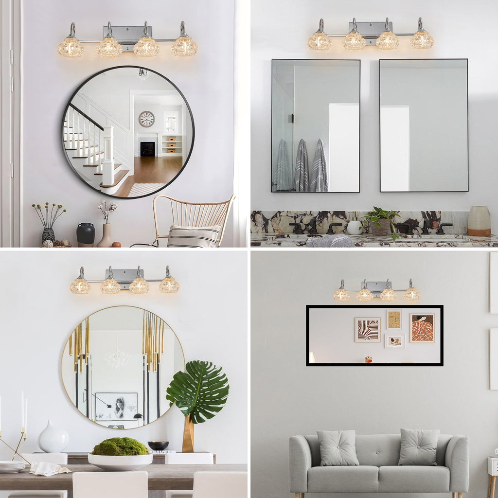 Brushed Crystal Vanity Light