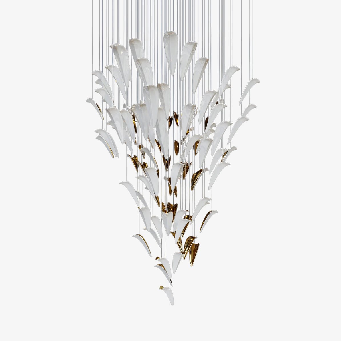White Feather Art Deco Customize Chandelier