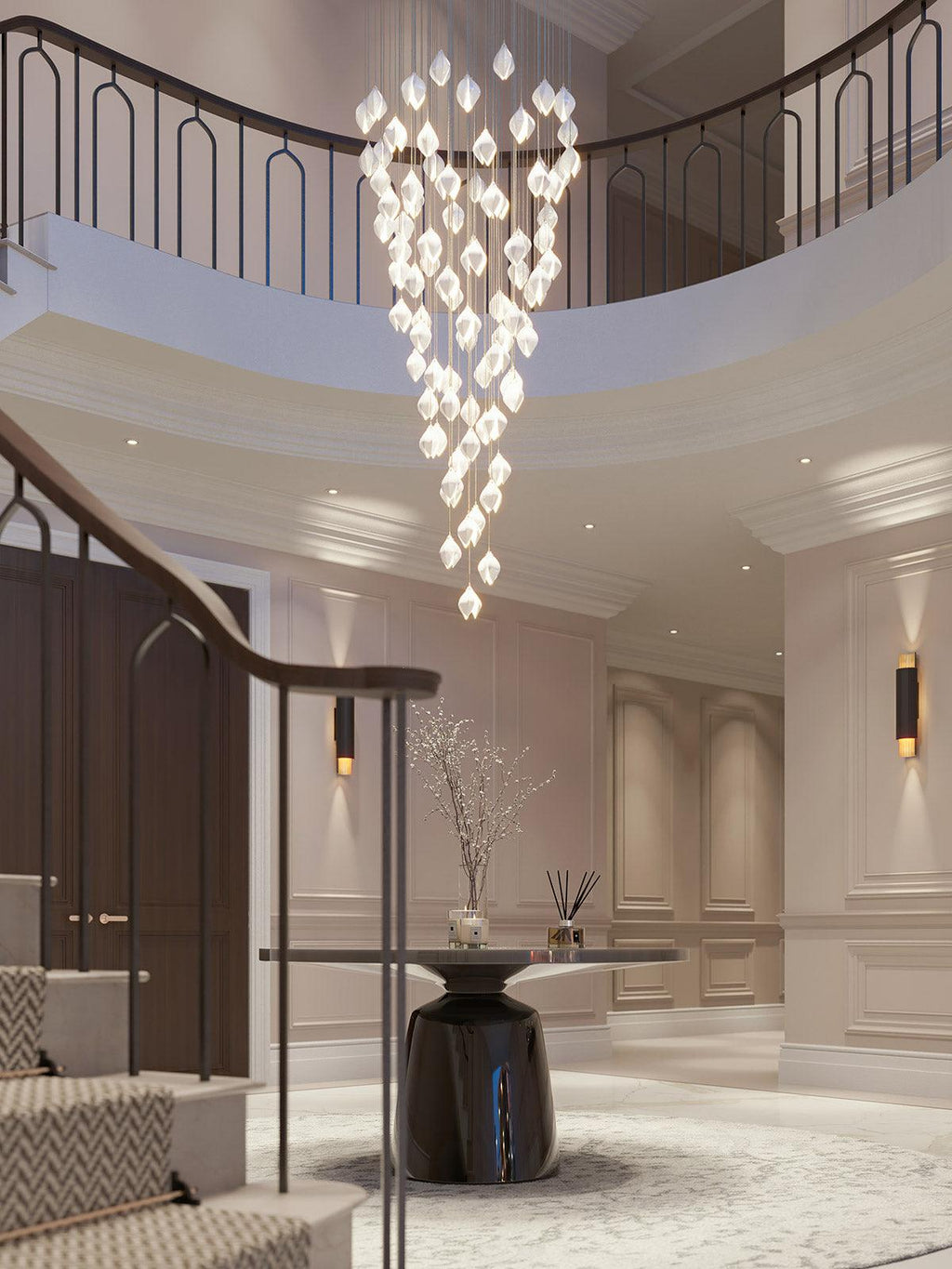 Ceramic Flower Pendant Light