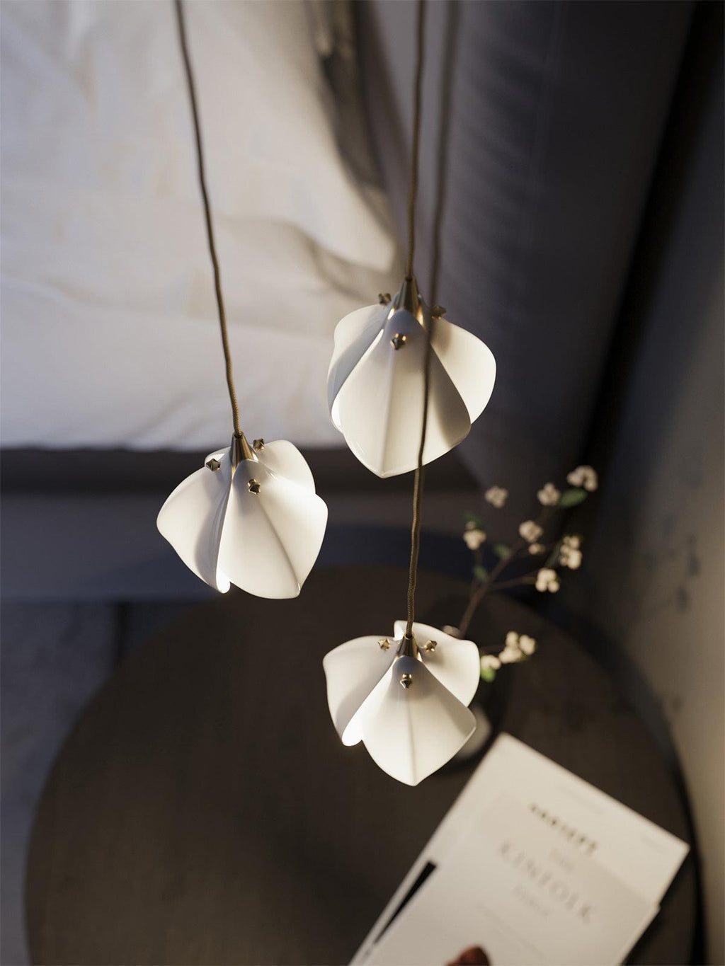 Ceramic Flower Pendant Light