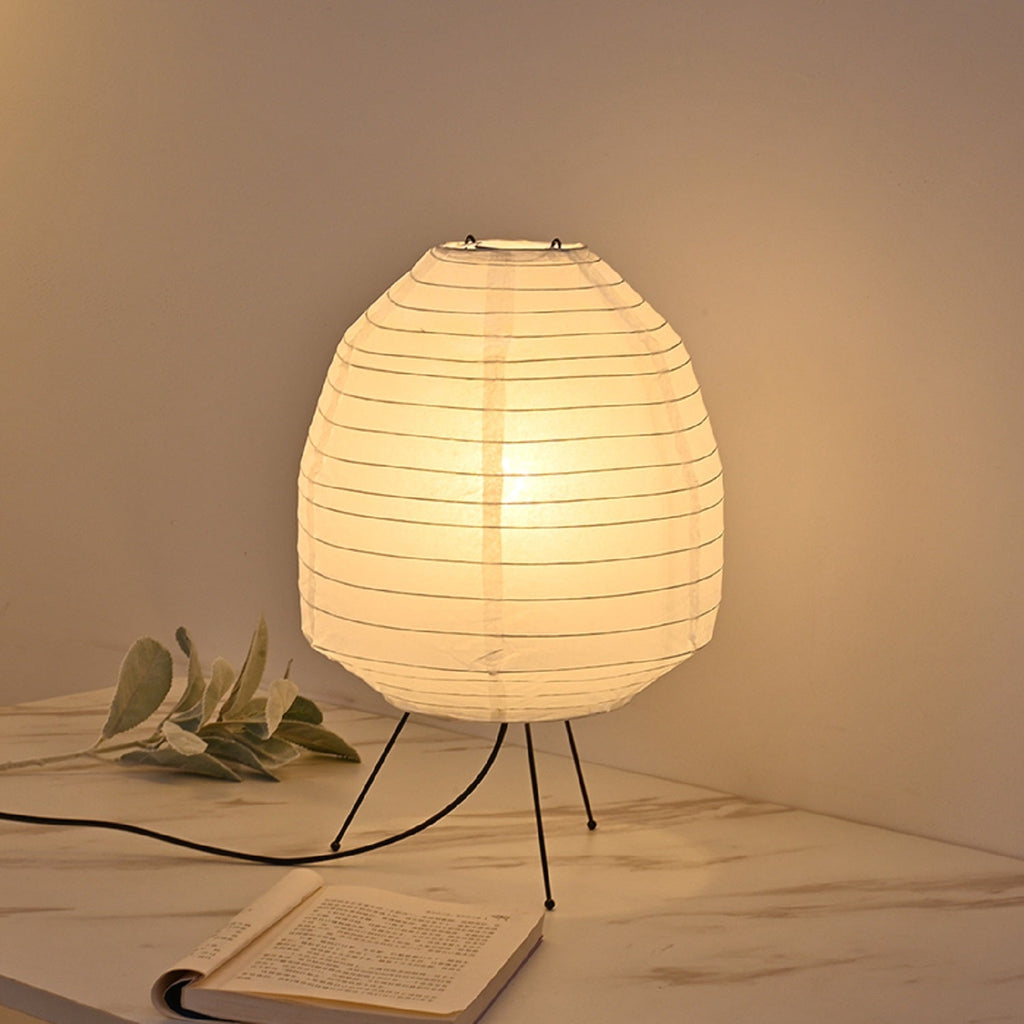 Chestnut-shaped Rice Paper Table Lamp