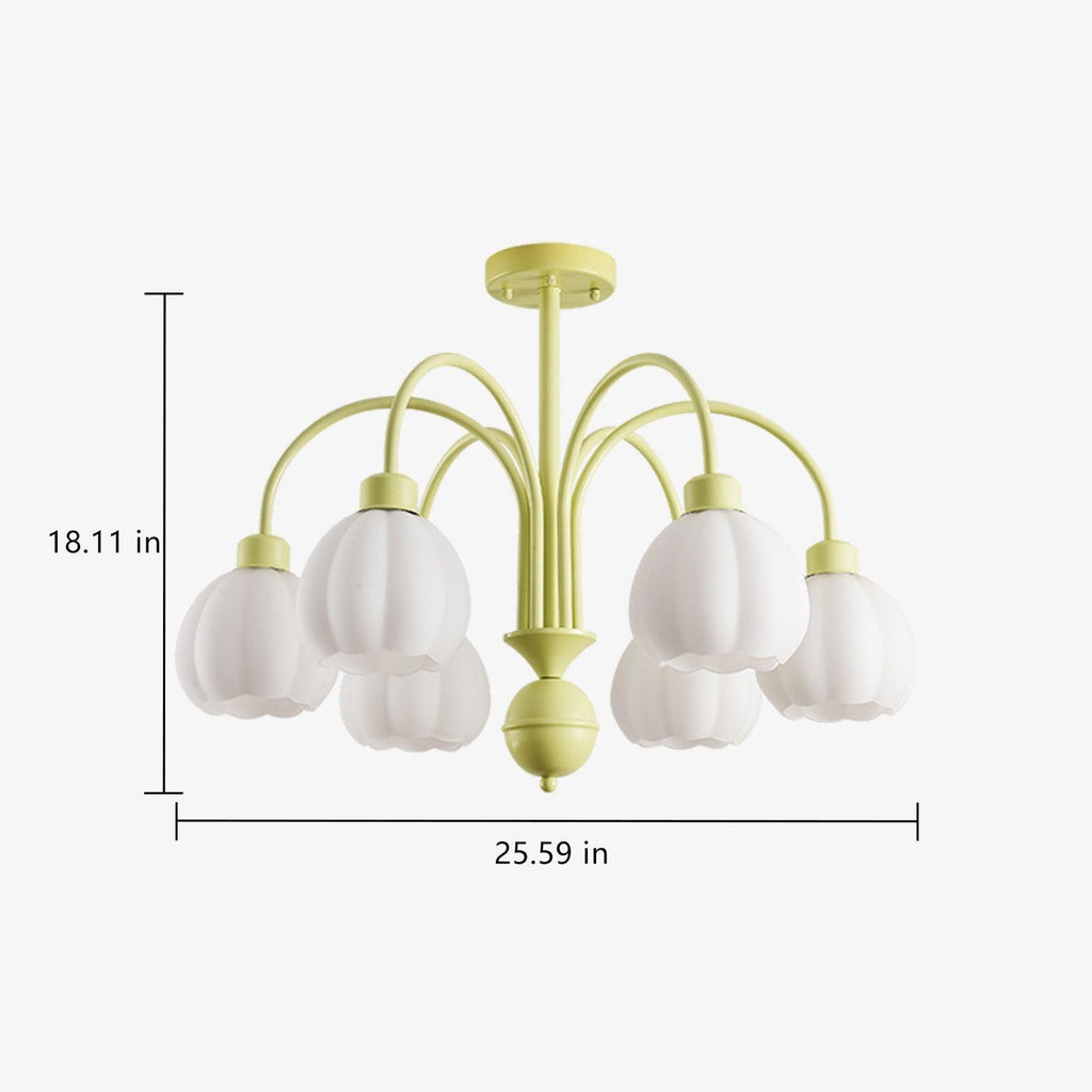 Cream Pumpkin Chandelier - ZozHome