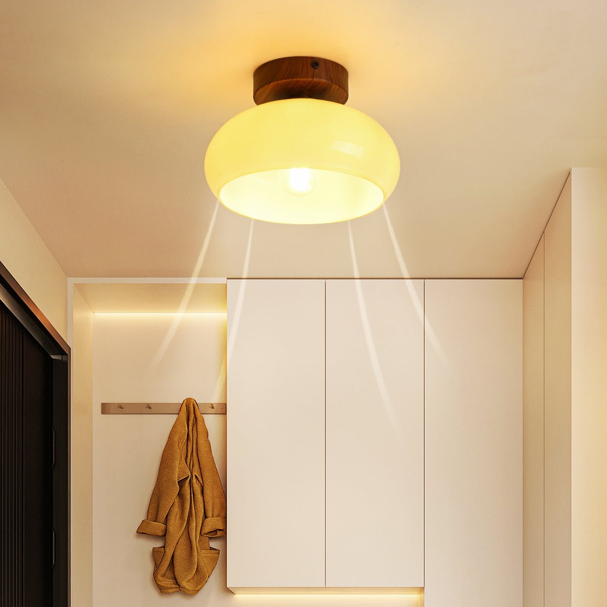 Cream Yellow Ceiling Light