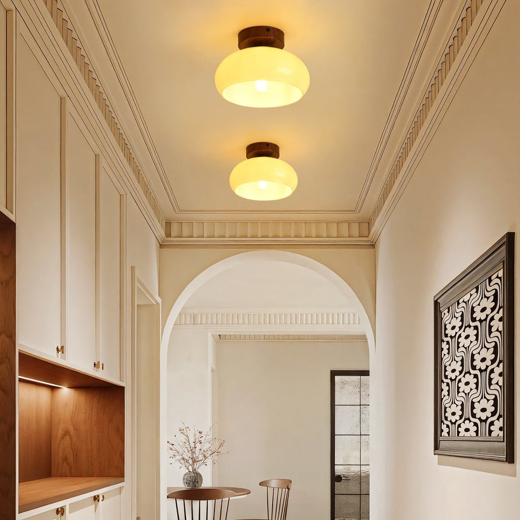Cream Yellow Ceiling Light