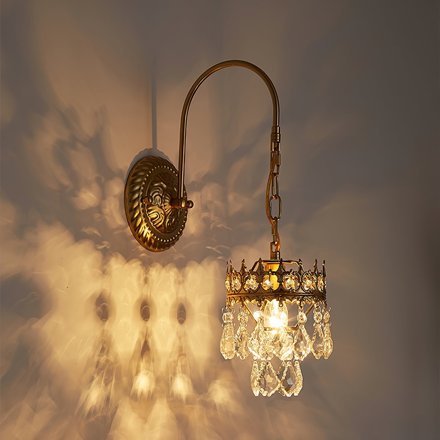 Crystal Crown Sconce - ZozHome